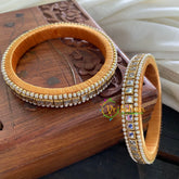 Kada Kundan Bangle-Square-WHITE-Pearl-G3676